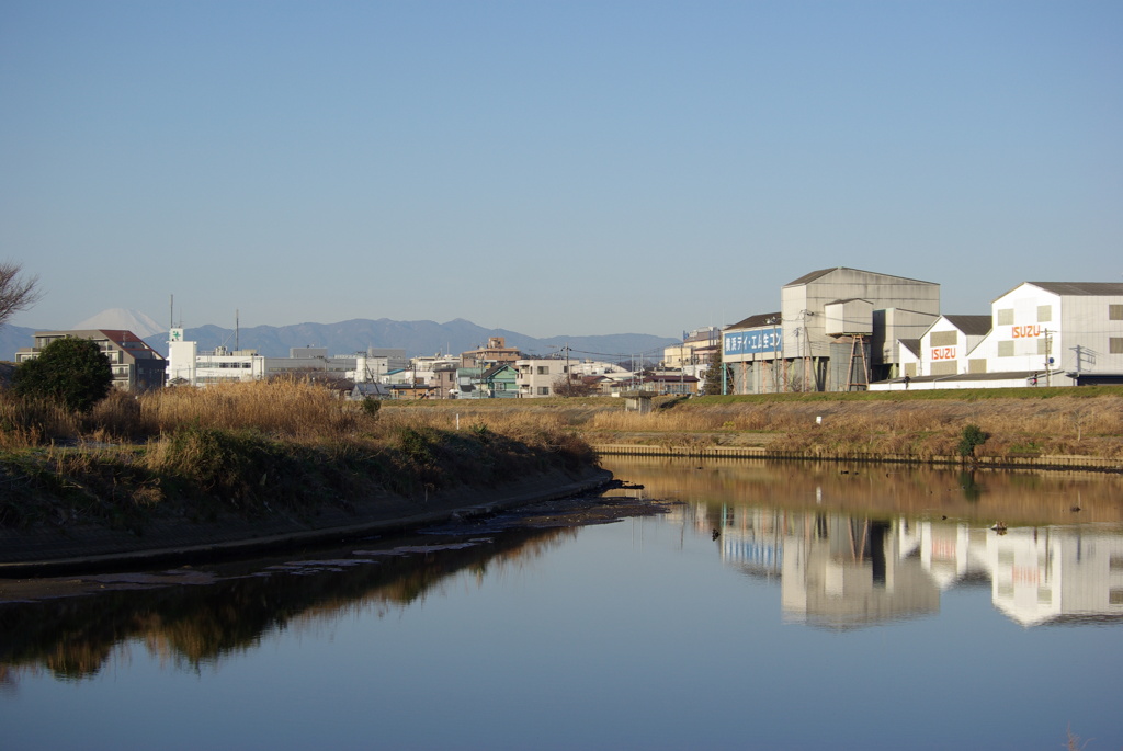 鶴見川情景　川向町あたり