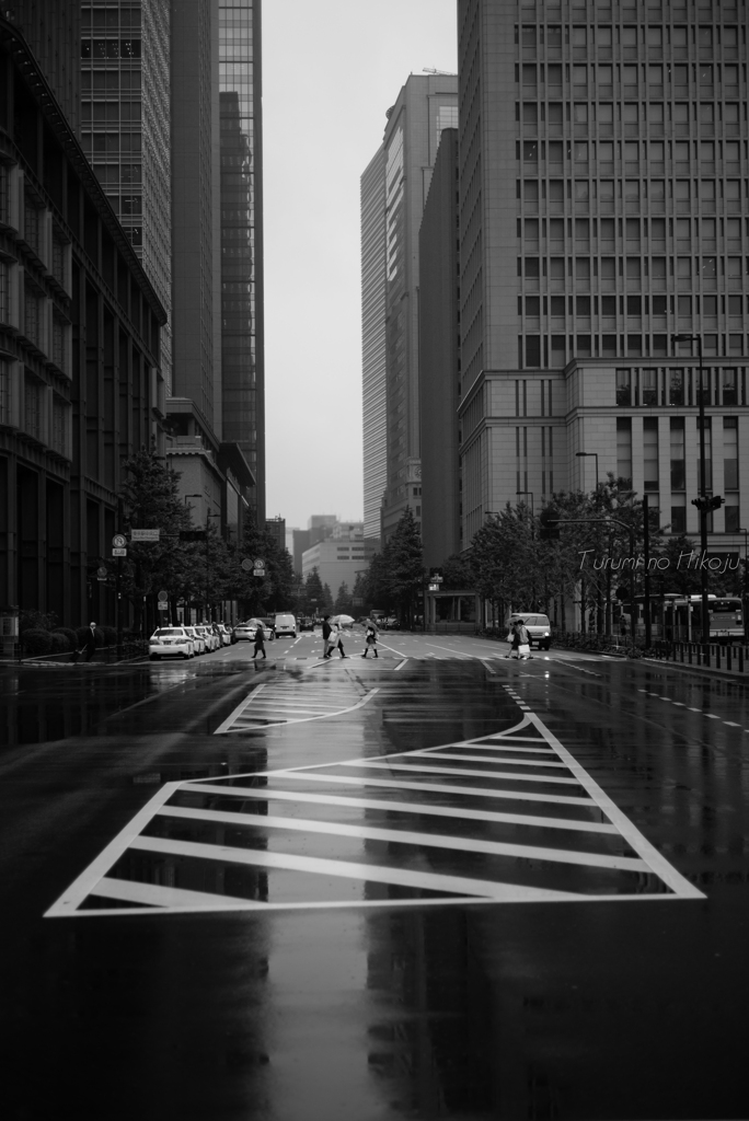 雨の街角