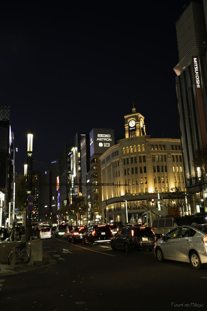 車道の夕暮れ