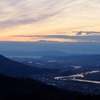 夕景の色、映して紀の川