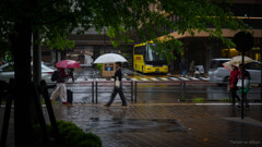 雨の街角