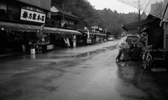 雨の参道