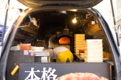 竈で本格ピッザ・・・って