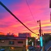 ピンクの、夕焼け