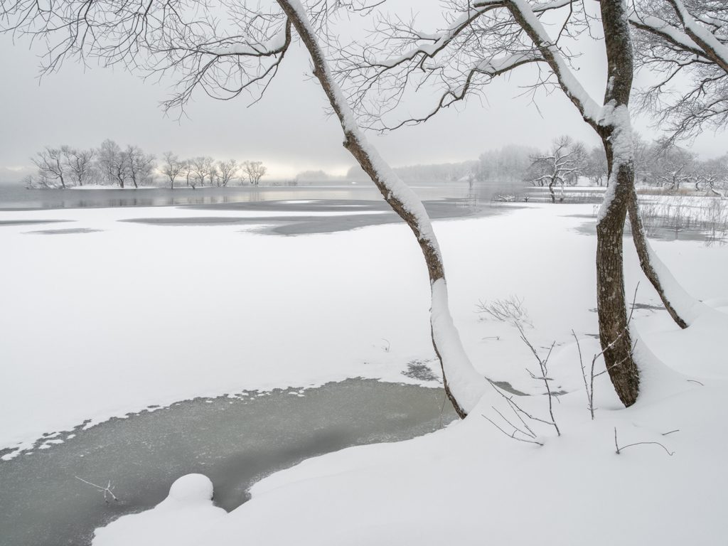 雪の桧原湖①