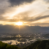 安曇野の夕暮れ