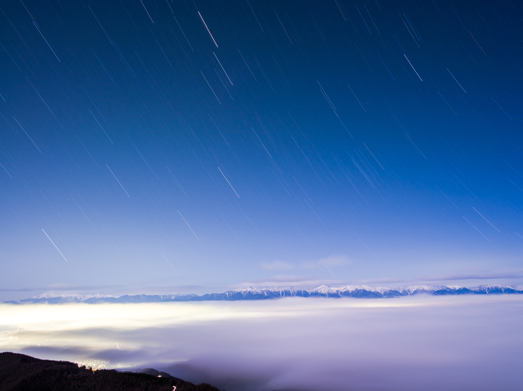 雲上の北アルプス