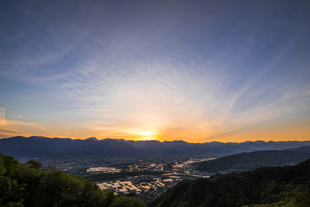 安曇野の夕暮れ②
