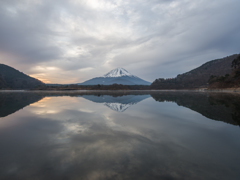 精進湖の朝焼け③