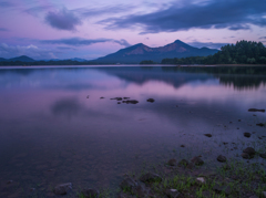 桧原湖１～夕景