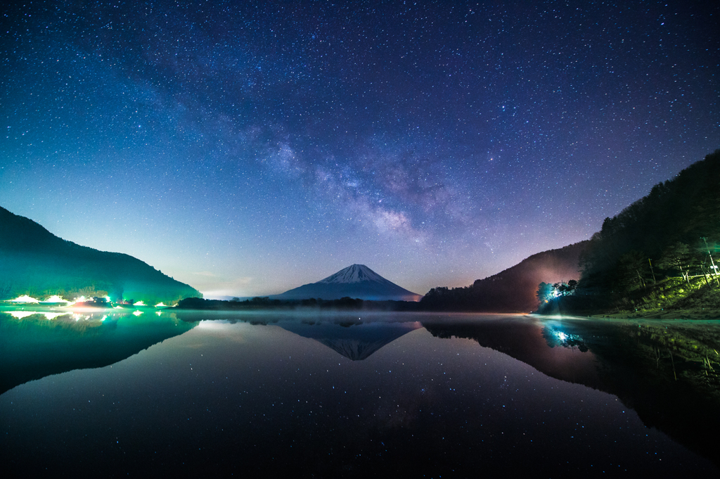 精進湖の天の川