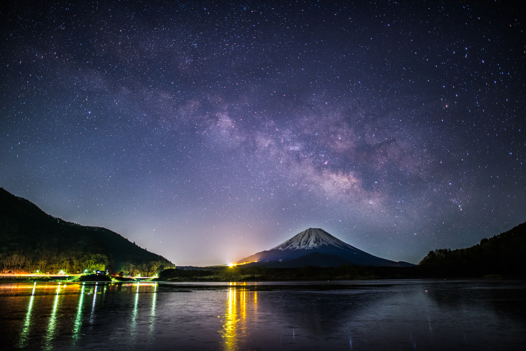 富士と天の川