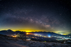 霧ヶ峰と天の川