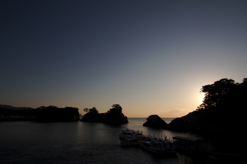 夕暮れの岬