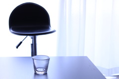 chair & glass & shine