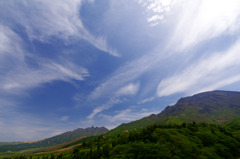 阿蘇山をうねる雲