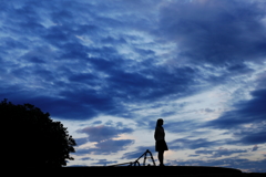 夕暮れ時は寂しそう