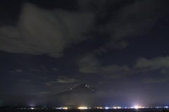 星空の下　頂を目指して