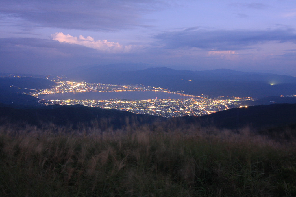 諏訪の夜景