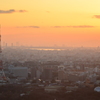 東山スカイタワーからの夕陽