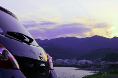 夕暮れ時の愛車