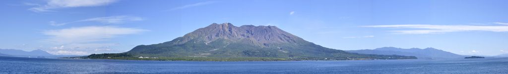 桜島のパノラマ