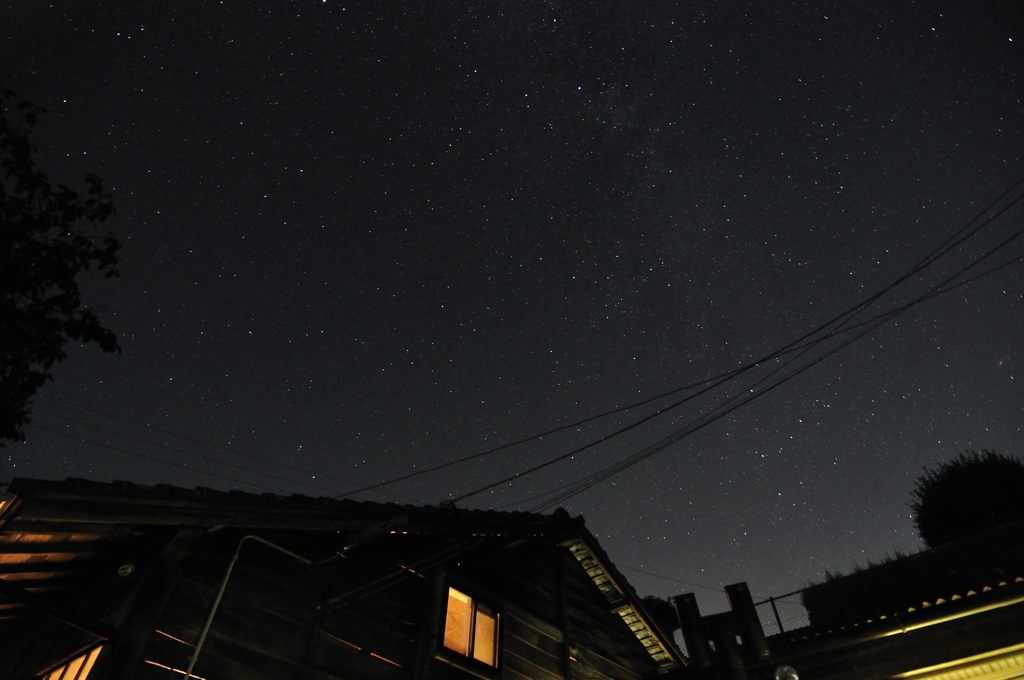 我が家と星空(^^♪
