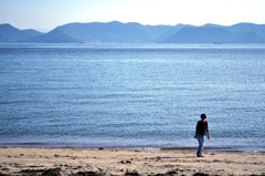 海と奥さん