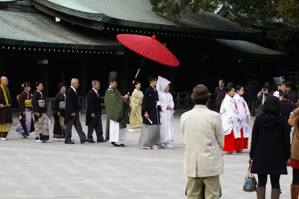 明治神宮にて