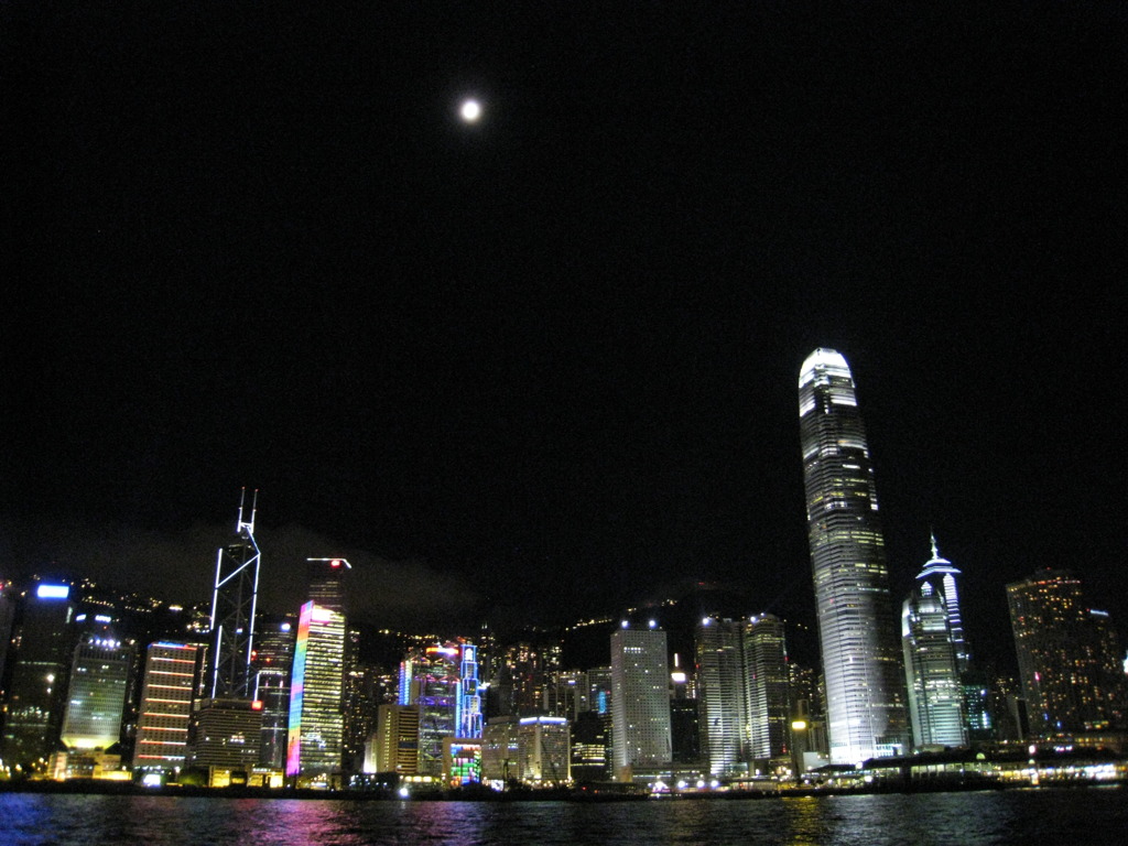尖沙咀プロムナードでの夜景