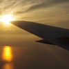 飛行機からの夕日