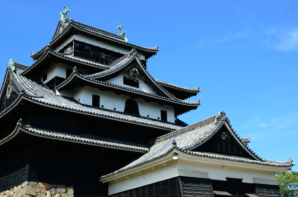 夏の松江城