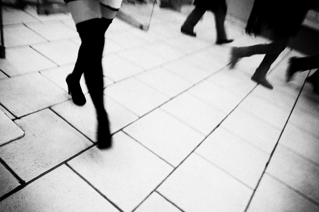 walking down the street
