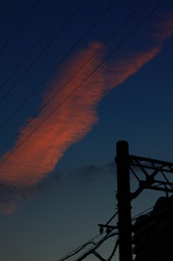 桃色の雲