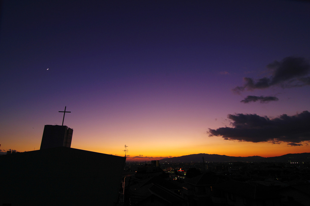 蒼から橙へ