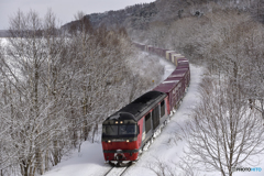 真冬の貨物列車