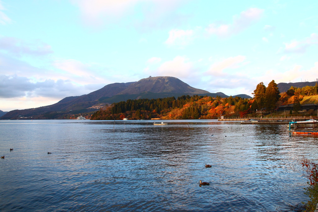 箱根・芦ノ湖にて