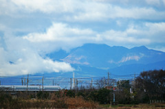 6617m ドライブウェーが見えた今朝の伊吹山