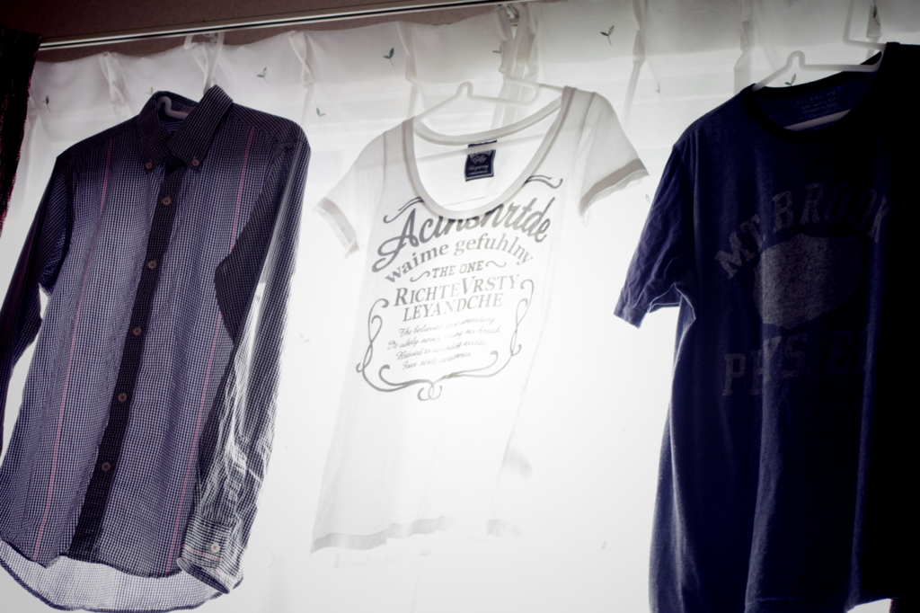 干すとこないよ