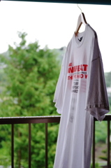 雨の洗濯物