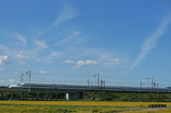 0559m 秋空の新幹線