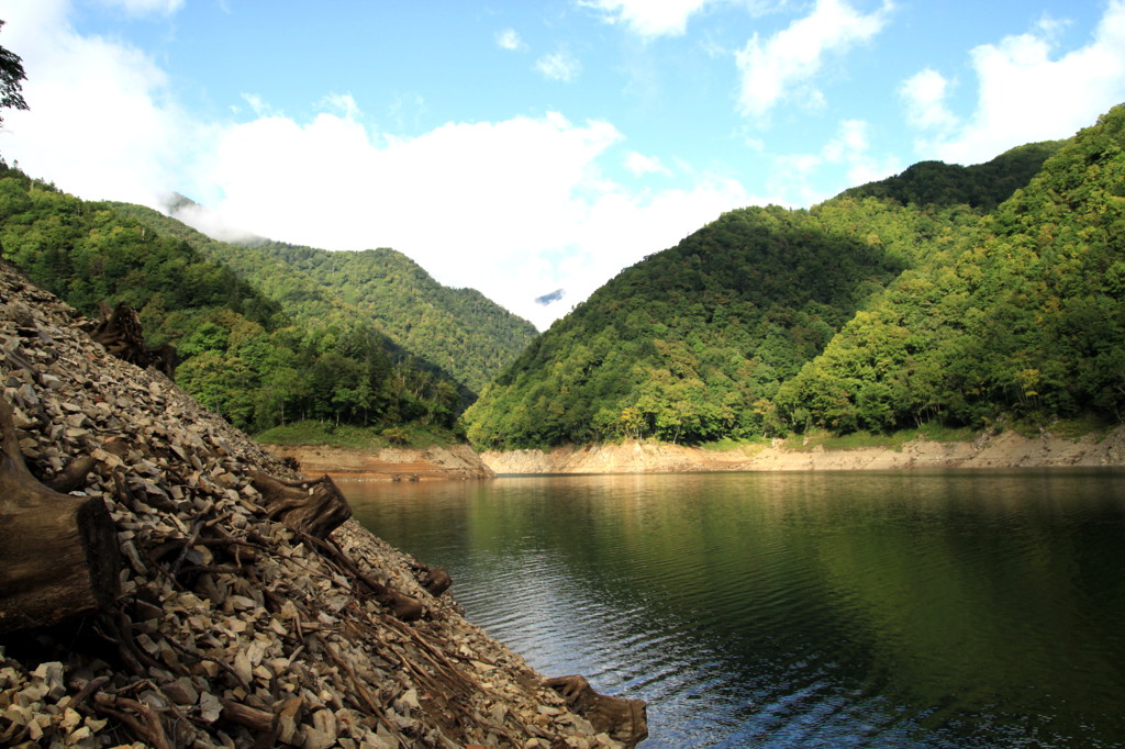 青空と湖