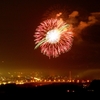 夜景と花火と