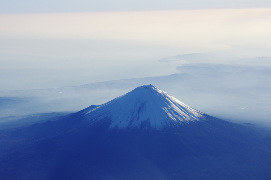 空から富士山