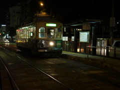 長崎の夜景③（路面電車）