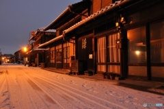 雪景色の城下町