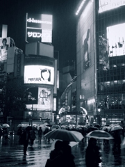 雨の渋谷