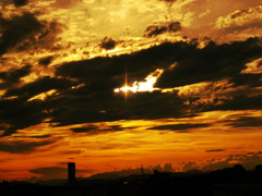 灼熱の夕焼け