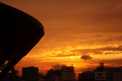 福岡の夕日