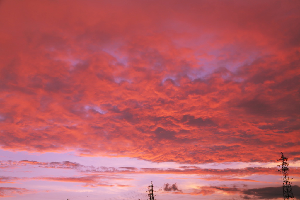 福山の今の夕日